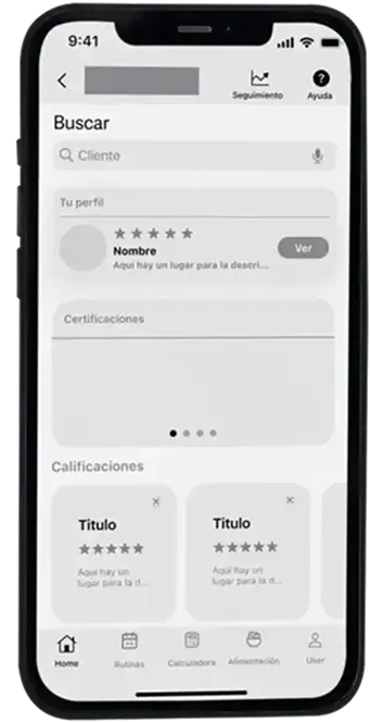 Medium fidelity mockup